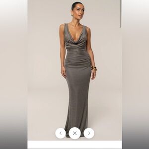 JLUXLABEL- SILVER CHARMED METALLIC DRAPE